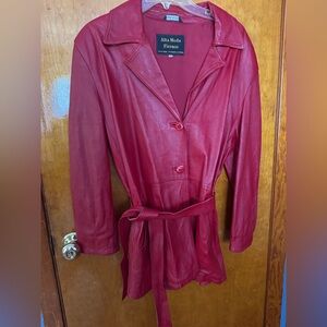 Vera Pelle Women's Deep Red Leather Jacket